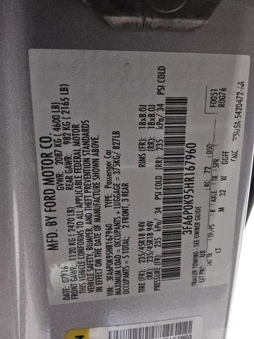 2017 FORD FUSION TIT #3304530437