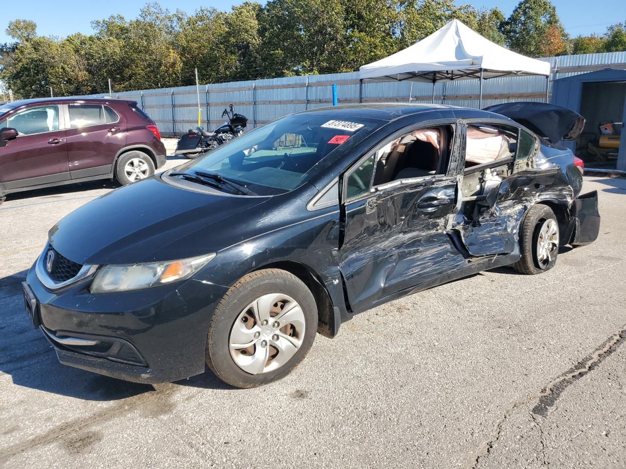 Lot #3291385142 2014 HONDA CIVIC LX