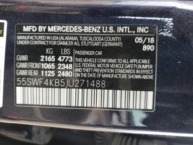 2018 MERCEDES-BENZ C 300 4MAT - 55SWF4KB5JU271488