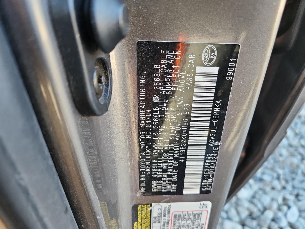 Lot #3273814373 2004 TOYOTA CAMRY LE