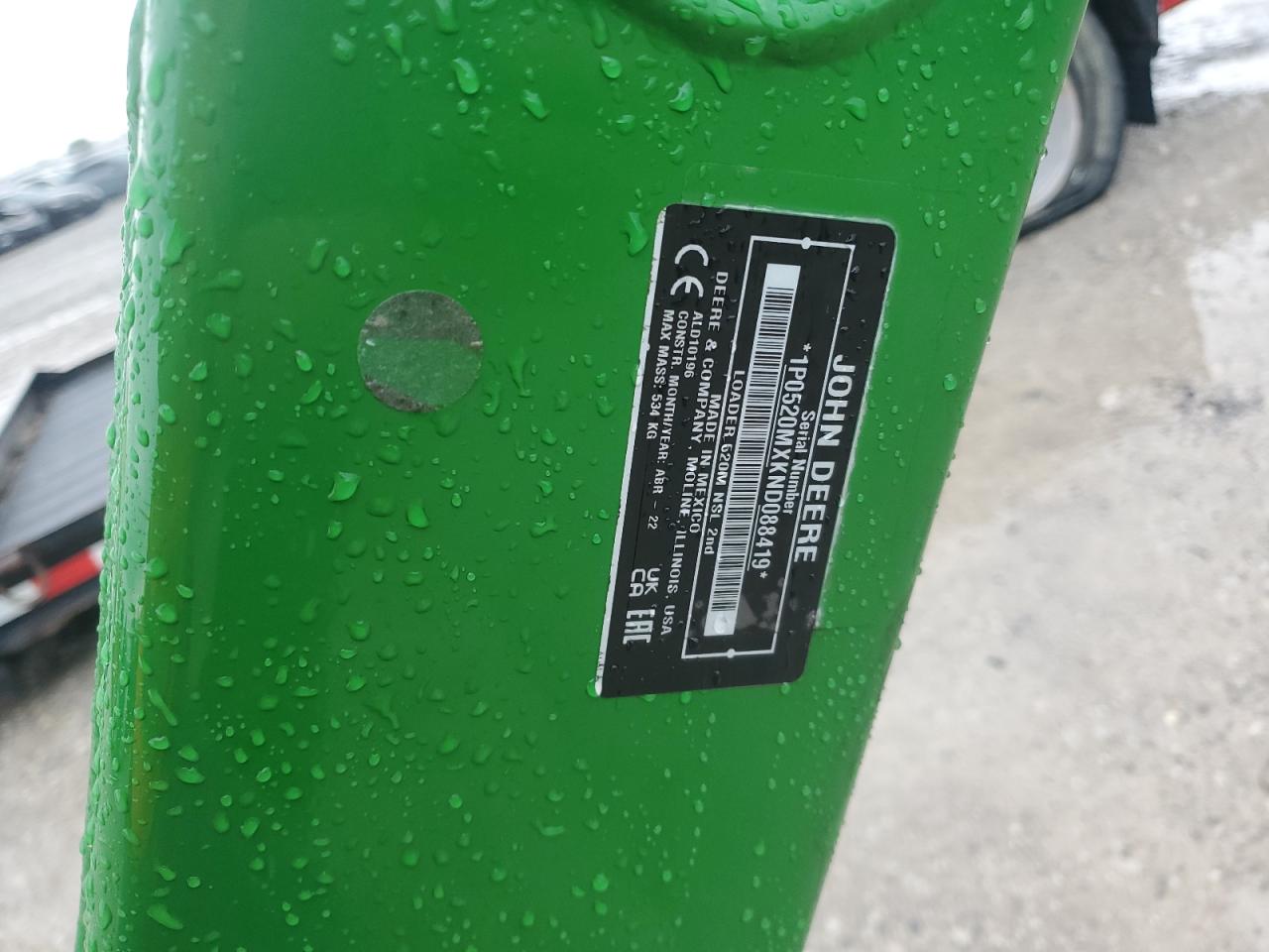 Lot #3276981160 2022 JOHN DEERE 520M