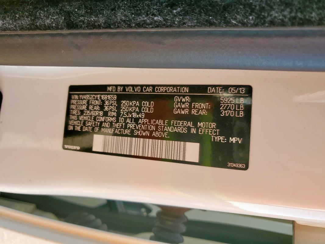 2014 VOLVO XC90 3.2 - YV4952CY1E1681659