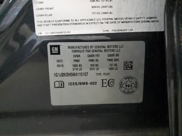 2017 CHEVROLET SONIC LT 1G1JD6SH5H4115107