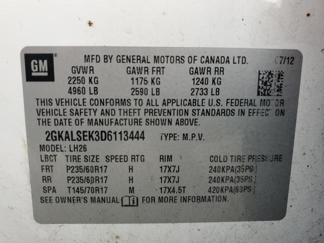 2013 GMC TERRAIN SL #3291436162