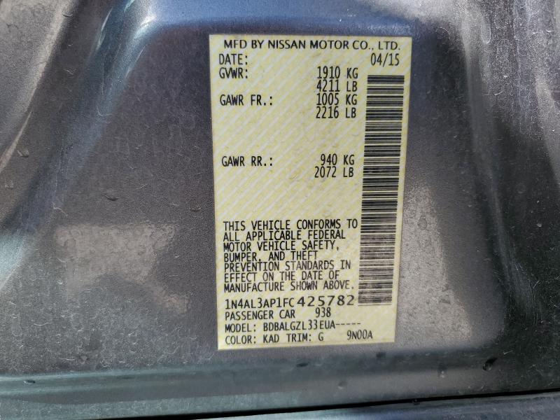 2015 NISSAN ALTIMA 2.5 - 1N4AL3AP1FC425782