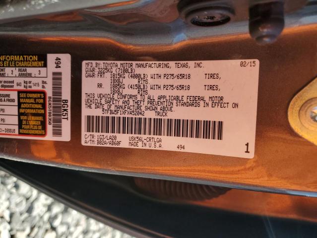 2015 TOYOTA TUNDRA DOU 5TFBW5F1XFX452042