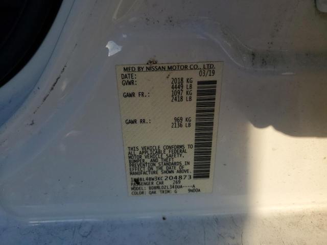 2019 NISSAN ALTIMA S 1N4BL4BW3KC204873