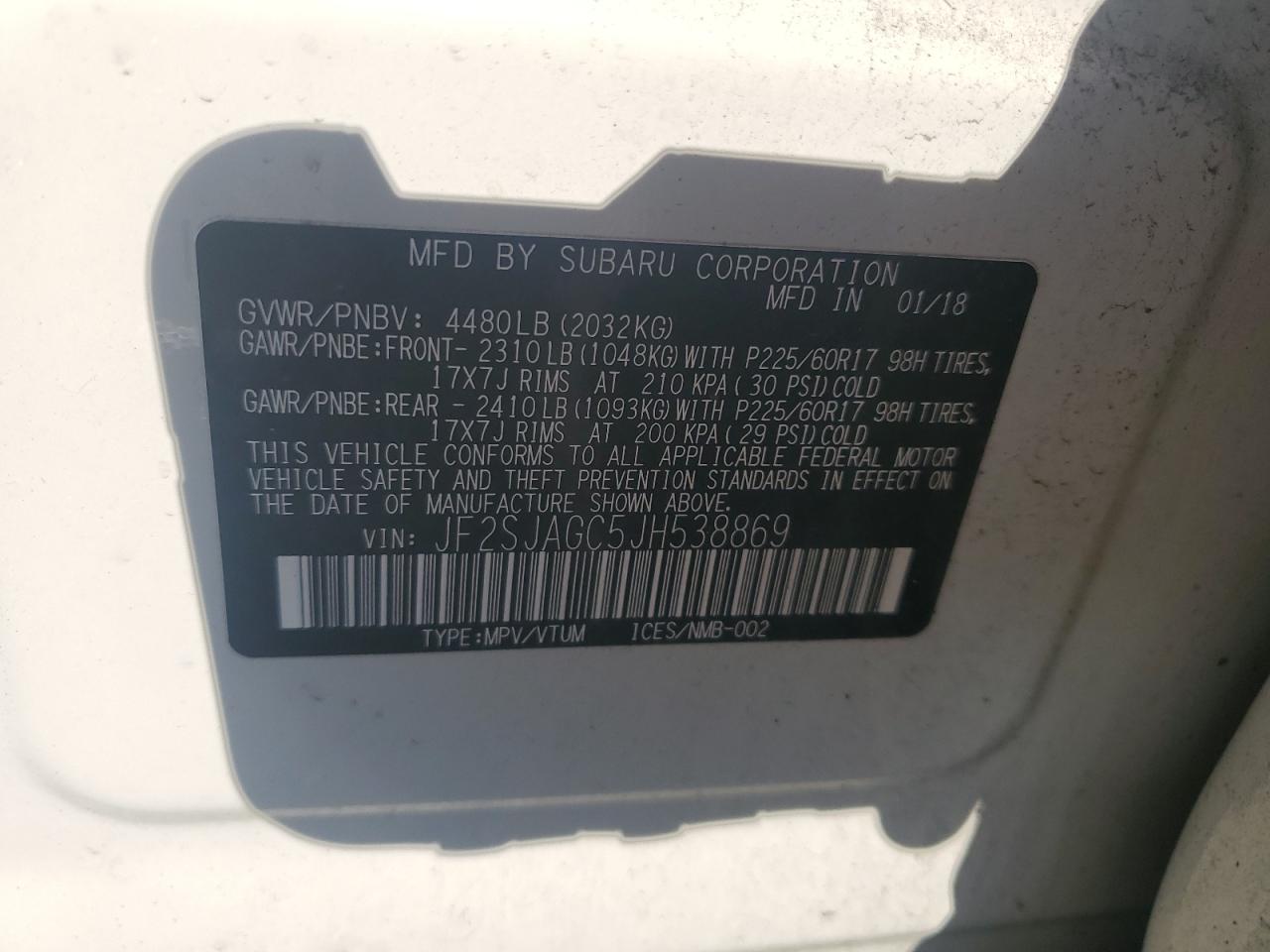 SUBARU FORESTER 2.5I PREMIUM