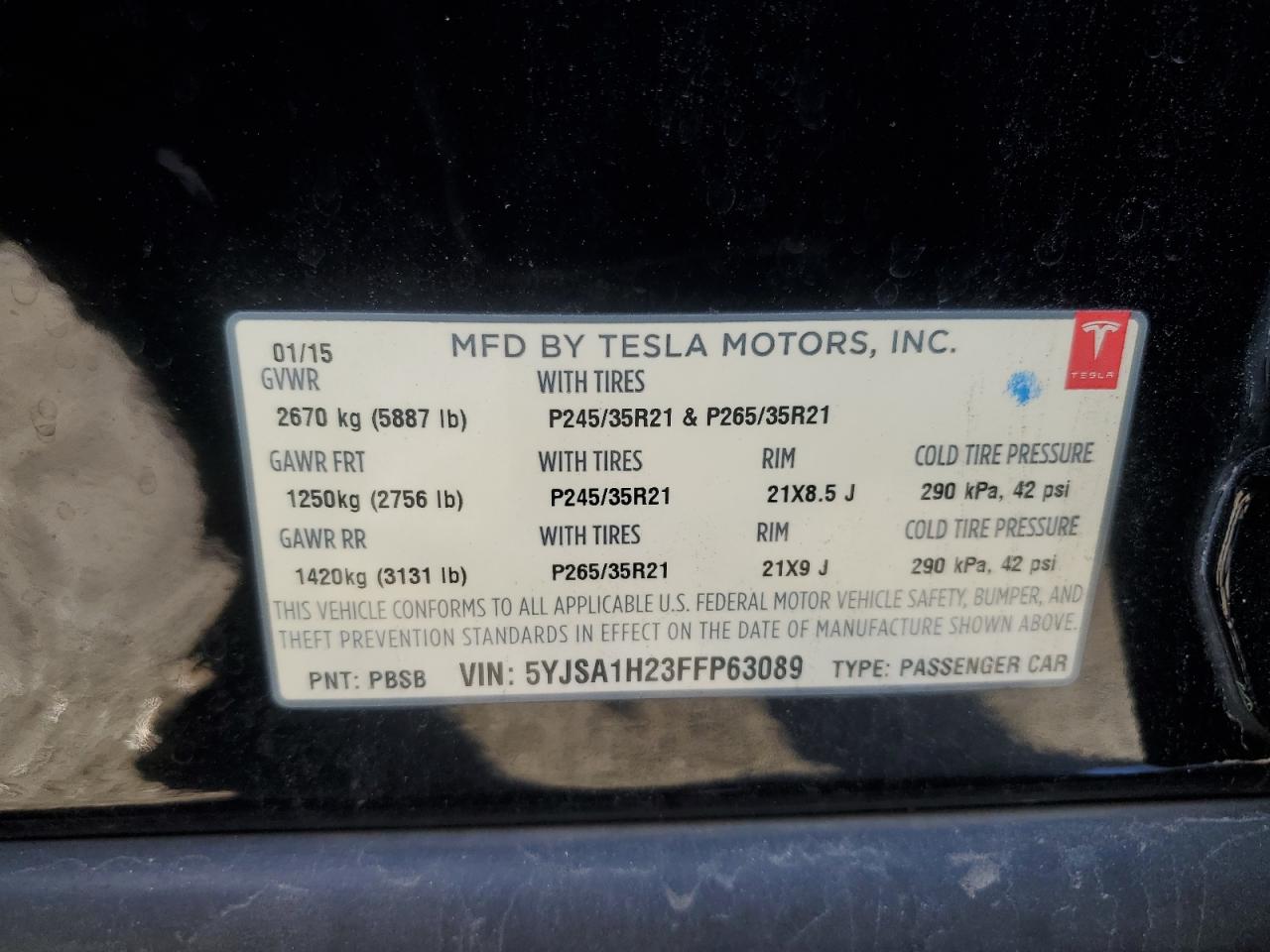 TESLA MODEL S 85D