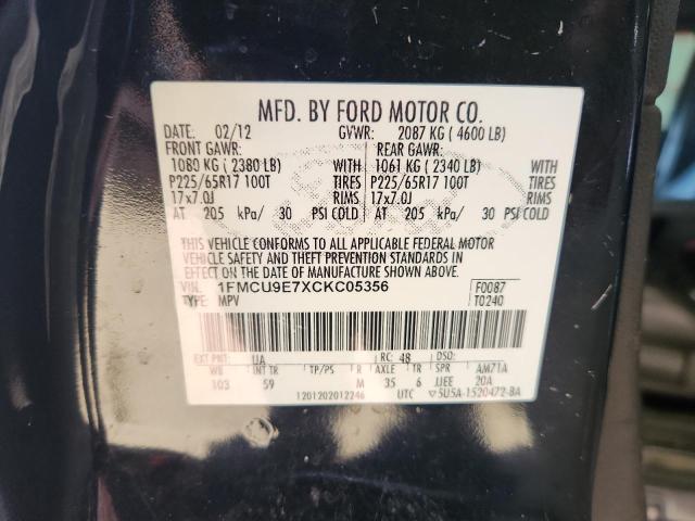 2012 FORD ESCAPE LIM - 1FMCU9E7XCKC05356