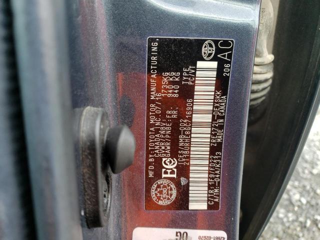 2016 TOYOTA COROLLA L - 2T1BURHE8GC716906