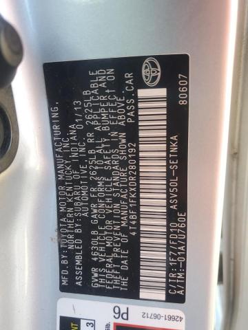 2013 TOYOTA CAMRY L - 4T4BF1FKXDR280192