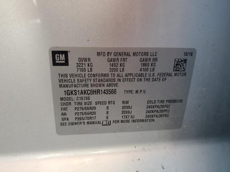 2017 GMC YUKON SLE 1GKS1AKC8HR143566