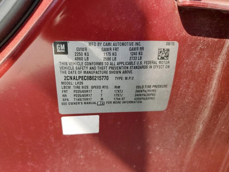 2011 CHEVROLET EQUINOX LT - 2CNALPEC8B6215770