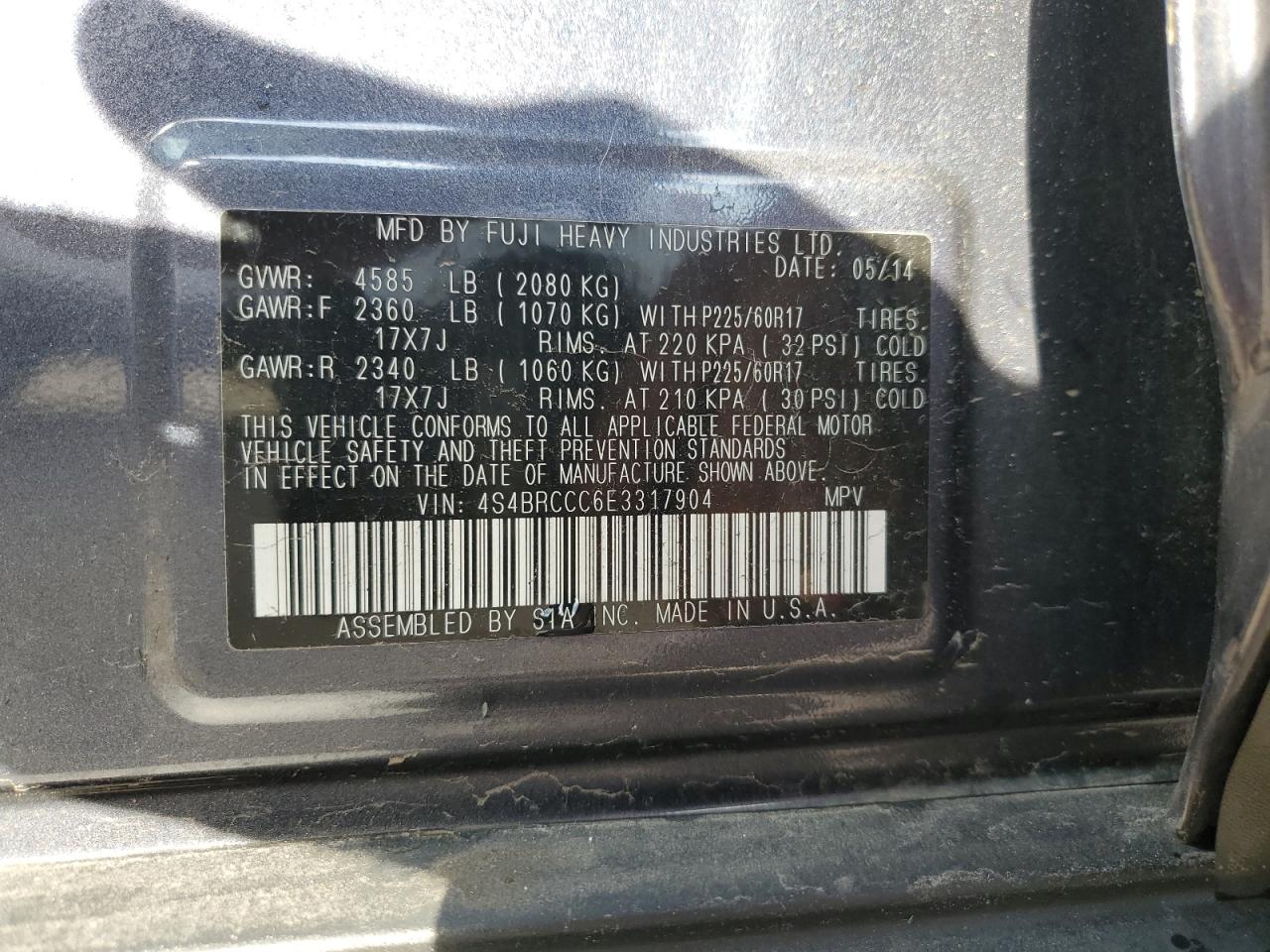 SUBARU OUTBACK 2.5I PREMIUM