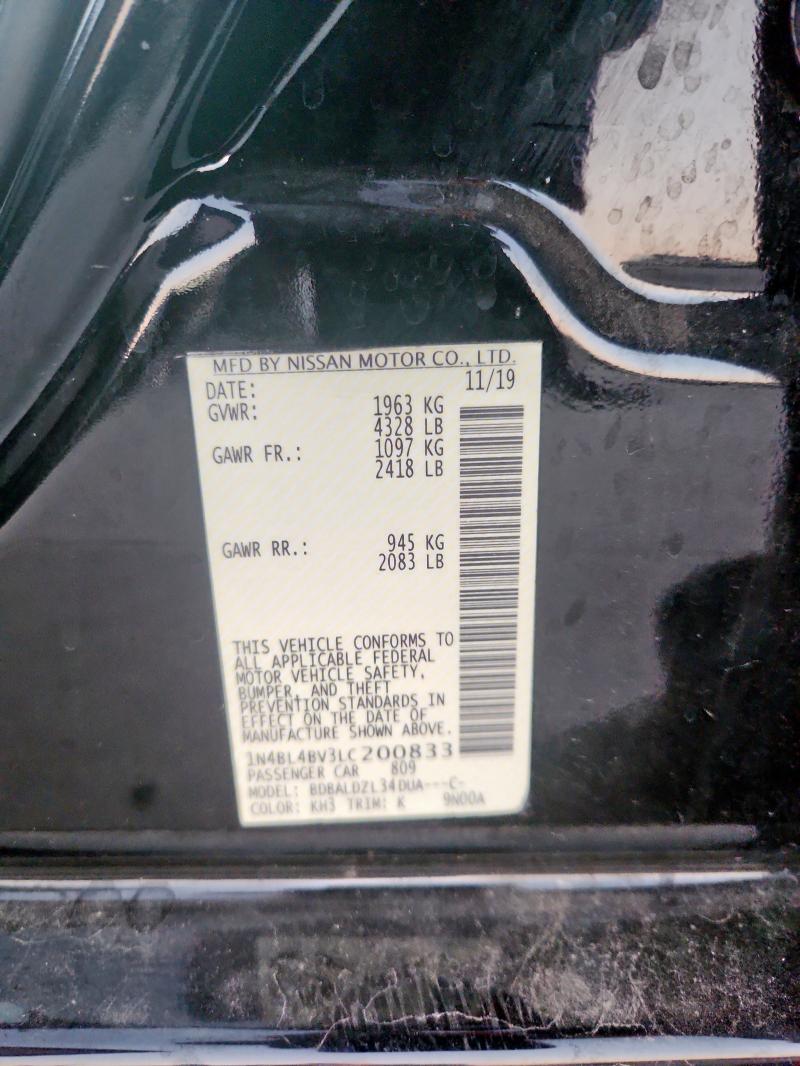 2020 NISSAN ALTIMA S 1N4BL4BV3LC200833