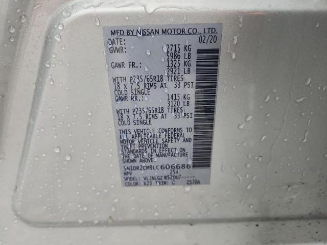 2020 NISSAN PATHFINDER 5N1DR2CM9LC606686