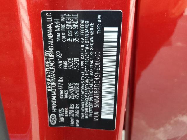 2025 HYUNDAI TUCSON SEL 5NMJB3DE4SH600500