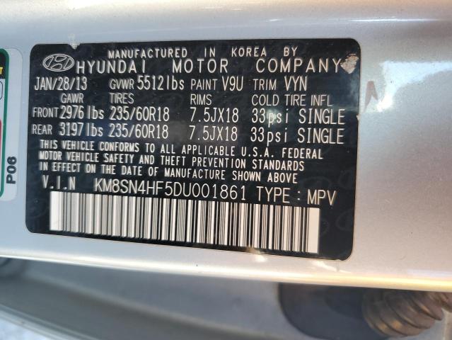 2013 HYUNDAI SANTA FE G - KM8SN4HF5DU001861