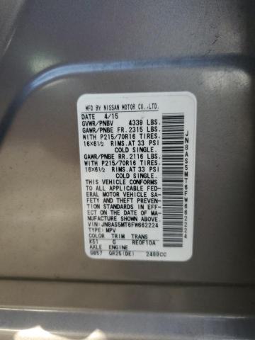 2015 NISSAN ROGUE SELECT S JN8AS5MT6FW662224