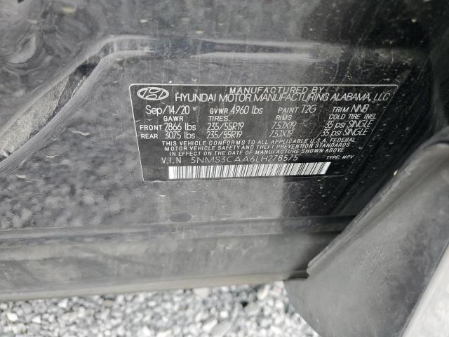 2020 HYUNDAI SANTA FE SEL 5NMS3CAA6LH278575