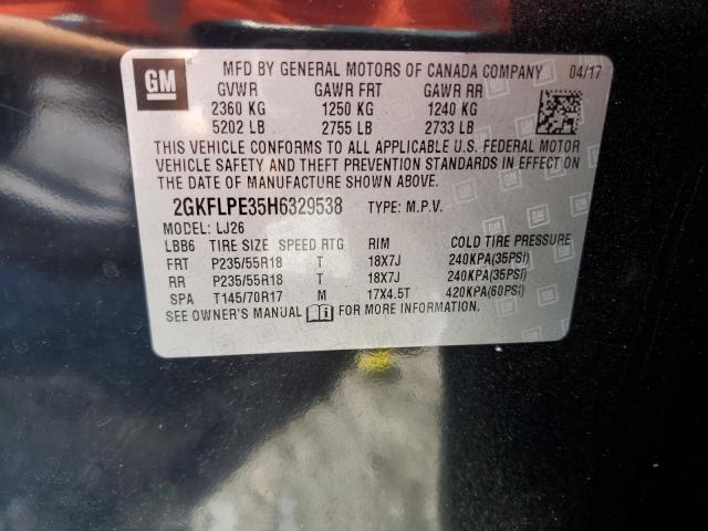 2017 GMC TERRAIN SL 2GKFLPE35H6329538