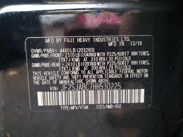 2017 SUBARU FORESTER 2 - JF2SJABC7HH530225