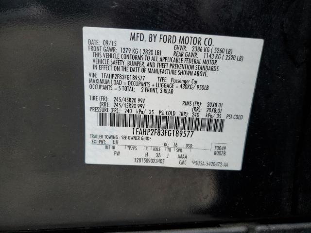 2015 FORD TAURUS LIM 1FAHP2F83FG189577