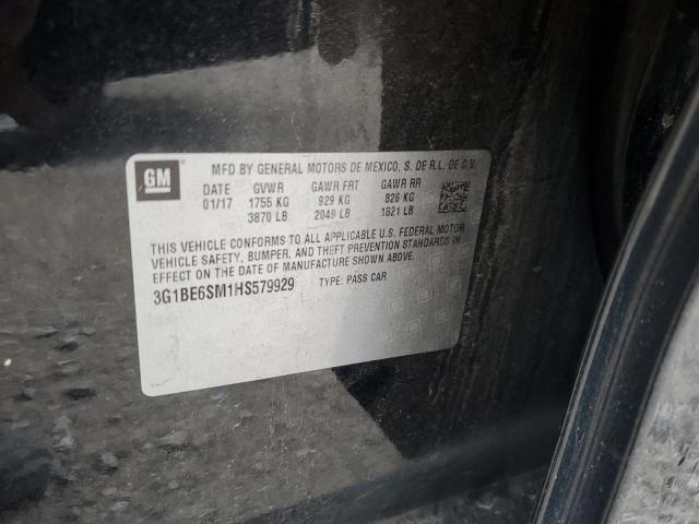 2017 CHEVROLET CRUZE LT - 3G1BE6SM1HS579929