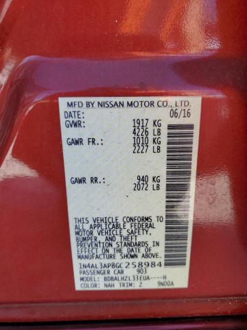 2016 NISSAN ALTIMA 2.5 #3281632395