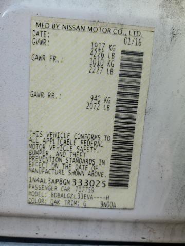 2016 NISSAN ALTIMA 2.5 #3294496509