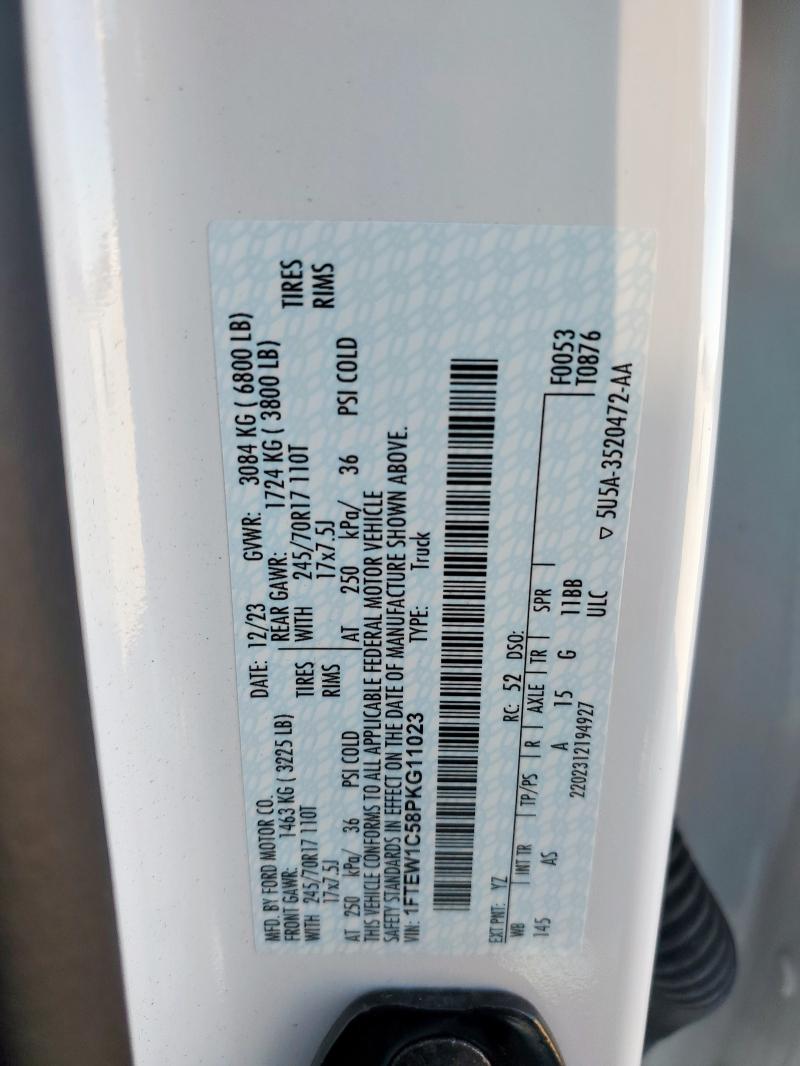 2023 FORD F150 SUPERCREW #3293570005