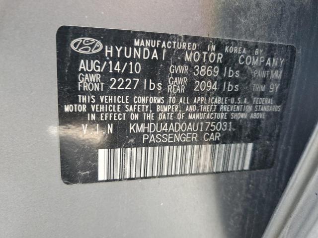 2010 HYUNDAI ELANTRA BL - KMHDU4AD0AU175031