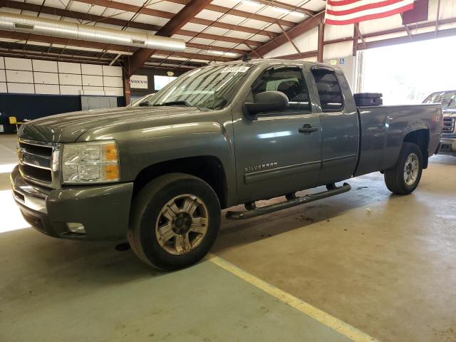 CHEVROLET SILVERADO 2011 gray 4dr ext flexible fuel 1GCRKSE05BZ445547 photo #1