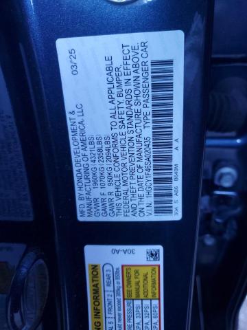 2025 HONDA ACCORD SE 1HGCY1F46SA020435