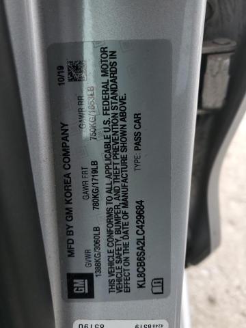 2020 CHEVROLET SPARK LS - KL8CB6SA2LC429684