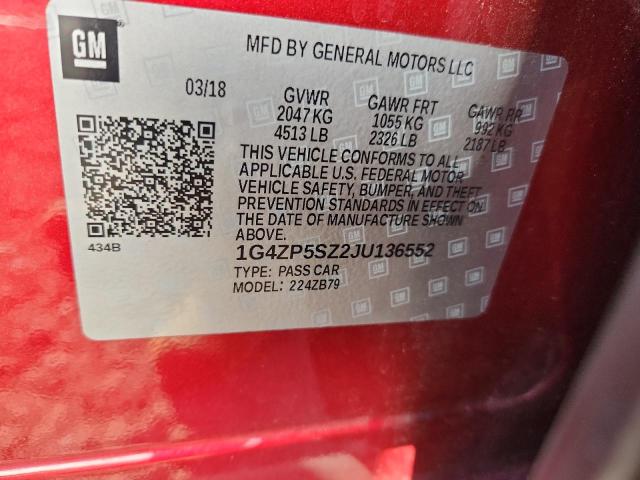 2018 BUICK LACROSSE E 1G4ZP5SZ2JU136552