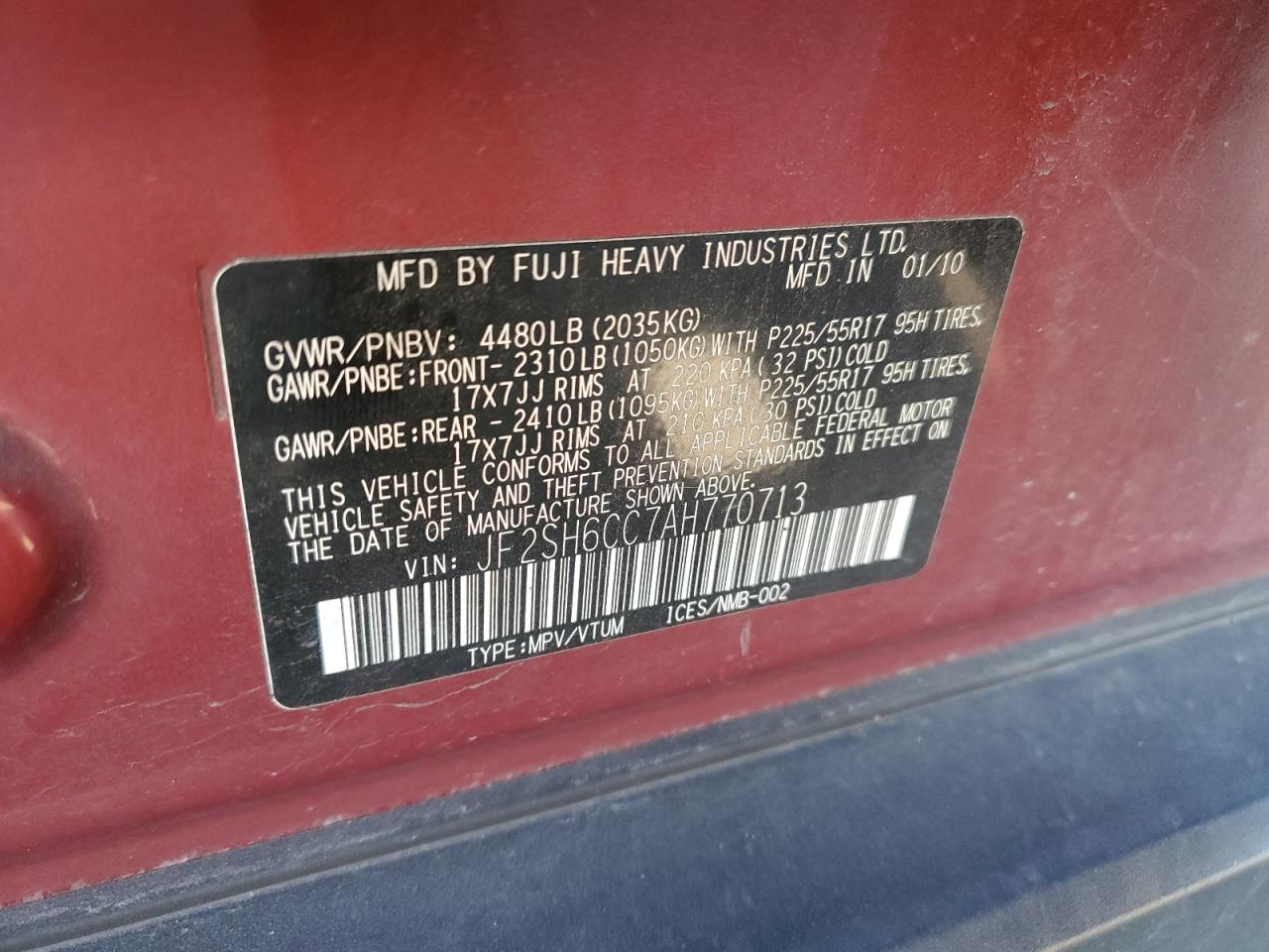 SUBARU FORESTER 2.5X PREMIUM