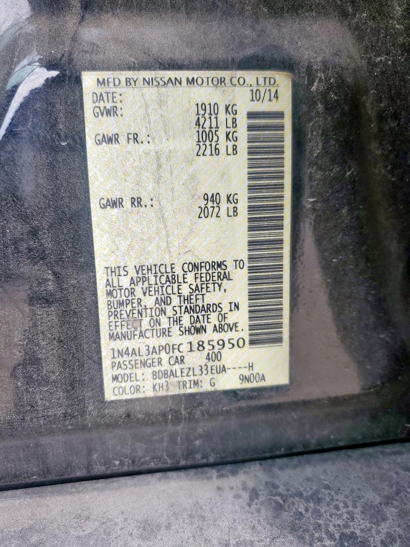 2015 NISSAN ALTIMA 2.5 - 1N4AL3AP0FC185950