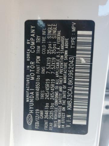 2019 HYUNDAI TUCSON LIM KM8J3CAL8KU962043