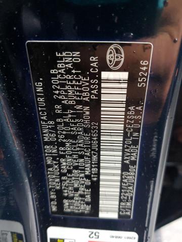 2018 TOYOTA CAMRY L - 4T1B11HK7JU646532