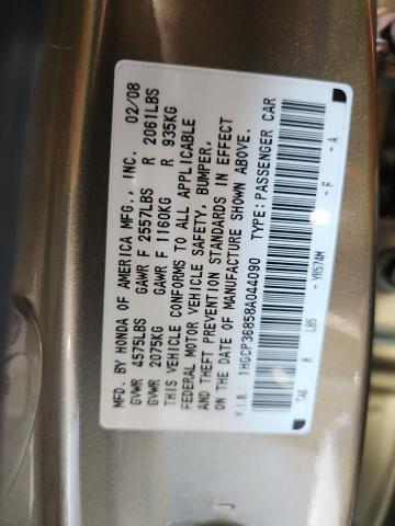 2008 HONDA ACCORD EXL #3300631918