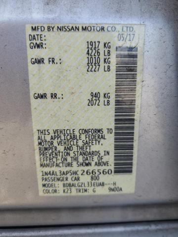 2017 NISSAN ALTIMA 2.5 - 1N4AL3AP5HC266560