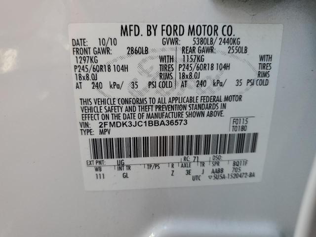 2011 FORD EDGE SEL - 2FMDK3JC1BBA36573