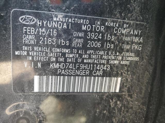 2017 HYUNDAI ELANTRA SE - KMHD74LF9HU114843