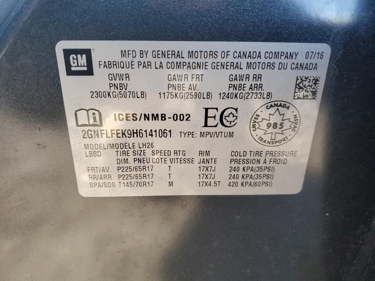 CHEVROLET EQUINOX LT