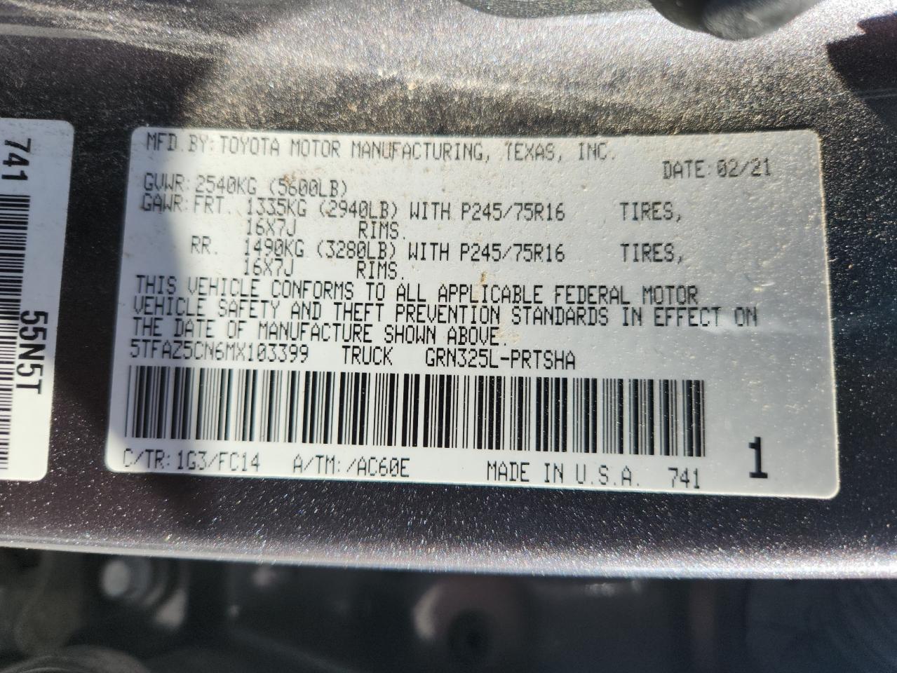 TOYOTA TACOMA DOUBLE CAB