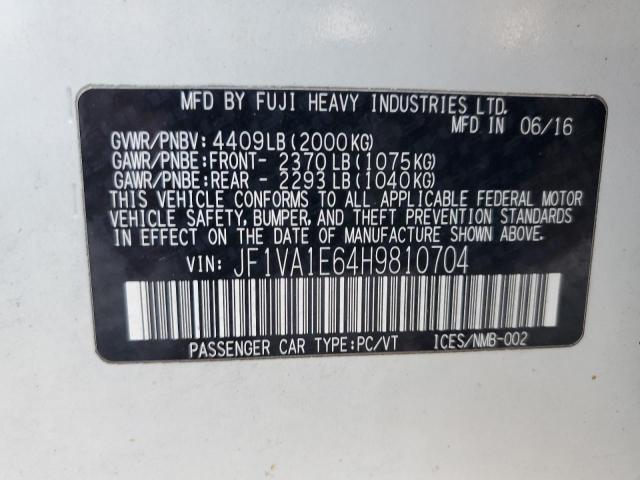 2017 SUBARU WRX PREMIUM JF1VA1E64H9810704