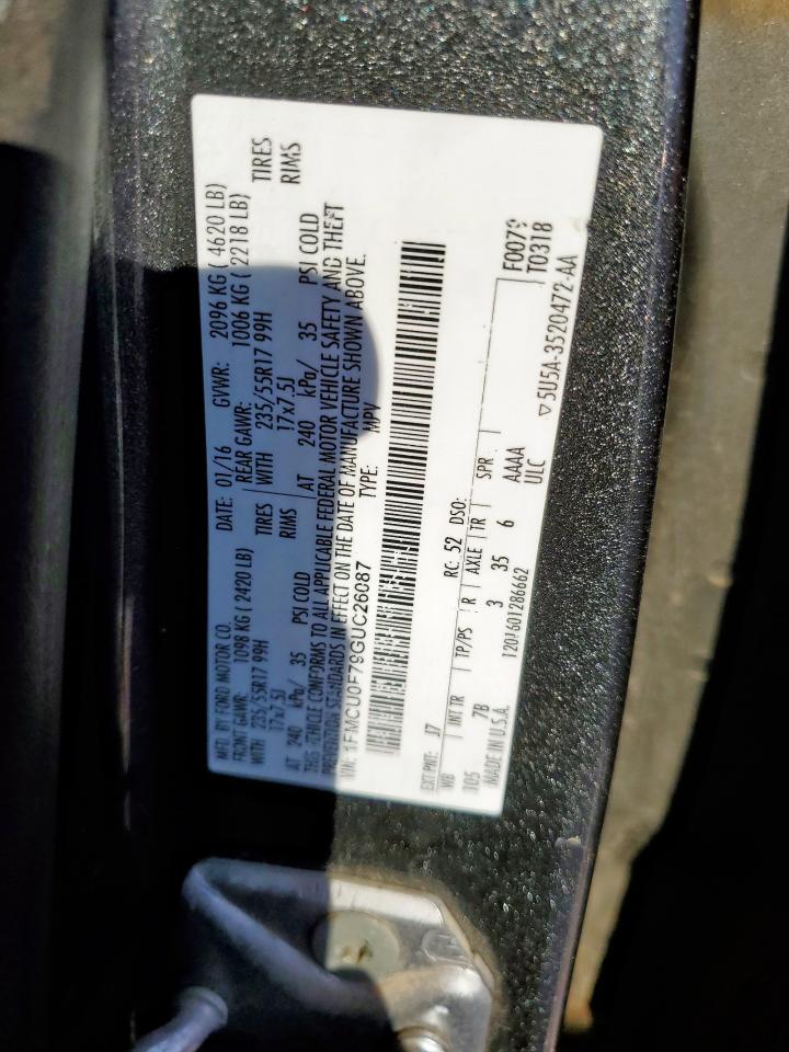 Lot #3277041159 2016 FORD ESCAPE S