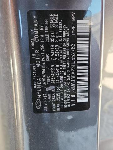 2017 HYUNDAI TUCSON LIM - KM8J3CA23HU552783